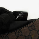 Gucci Monogram Canvas And Patent Leather Hobo Shoulder Bag