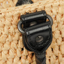 Balenciaga Woven Natural/Black Raffia Panier Tote Bag