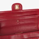 Chanel Vintage Classic Double Flap Bag in Quilted Red Lambskin with 24K Gold-Plated Hardware