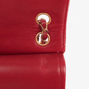 Chanel Vintage Classic Double Flap Bag in Quilted Red Lambskin with 24K Gold-Plated Hardware