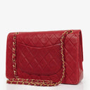 Chanel Vintage Classic Double Flap Bag in Quilted Red Lambskin with 24K Gold-Plated Hardware