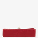 Chanel Vintage Classic Double Flap Bag in Quilted Red Lambskin with 24K Gold-Plated Hardware