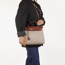 Hermes Herbag Brown PM Vache Hunter Toile 2 Way Bag