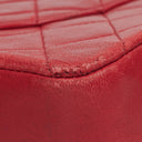 Chanel Vintage Classic Double Flap Bag in Quilted Red Lambskin with 24K Gold-Plated Hardware