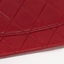 Chanel Vintage Classic Double Flap Bag in Quilted Red Lambskin with 24K Gold-Plated Hardware