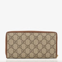 Gucci Horsebit 1955 GG Supreme Monogram Azalea Calfskin Zip Around Wallet