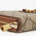 Gucci Horsebit 1955 GG Supreme Monogram Azalea Calfskin Zip Around Wallet