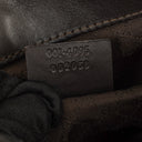 Gucci Bamboo Top Handle Beige Canvas Brown Lerahter Hobo Bag