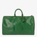 Louis Vuitton Keepall 45 Green EPI Leather Travel Bag