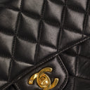 Chanel Classic Kelly Vintage Black Quilted Lambskin With 24K Gold-Plated Hardware