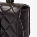 Chanel Classic Kelly Vintage Black Quilted Lambskin With 24K Gold-Plated Hardware