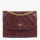 Chanel Mini Flap Bag Burgundy Quilted Lambskin With 24K Gold-Plated Hardware
