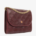 Chanel Mini Flap Bag Burgundy Quilted Lambskin With 24K Gold-Plated Hardware