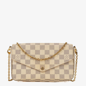 Louis Vuitton Felicie Pochette Damier Azur Canvas Bag
