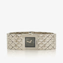 Chanel Stainless Steel 19mm Quilted Matelasse Acier Quartz Watch Black
