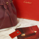 Sac Escarcelle Must De Cartier en cuir bordeaux