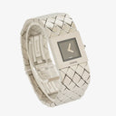 Chanel Stainless Steel 19mm Quilted Matelasse Acier Quartz Watch Black