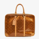 Louis Vuitton Porte-Documents Voyage Bronze Monogram Vernis Briefcase