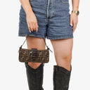 Fendi Zucca Baguette Shoulder Bag
