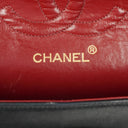 Chanel Vintage Medium Classic Double Flap Bag Black Quilted Leather &nbsp;24K Gold-Plated Hardware