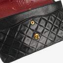 Chanel Vintage Medium Classic Double Flap Bag Black Quilted Leather &nbsp;24K Gold-Plated Hardware