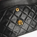 Chanel Vintage Medium Classic Double Flap Bag Black Quilted Leather &nbsp;24K Gold-Plated Hardware