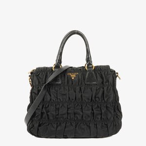 Prada Black Tessuto Gaufre Nylon Bag