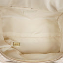 Chanel Beige Nylon CC Logo Travel Line Canvas Vanity Bag