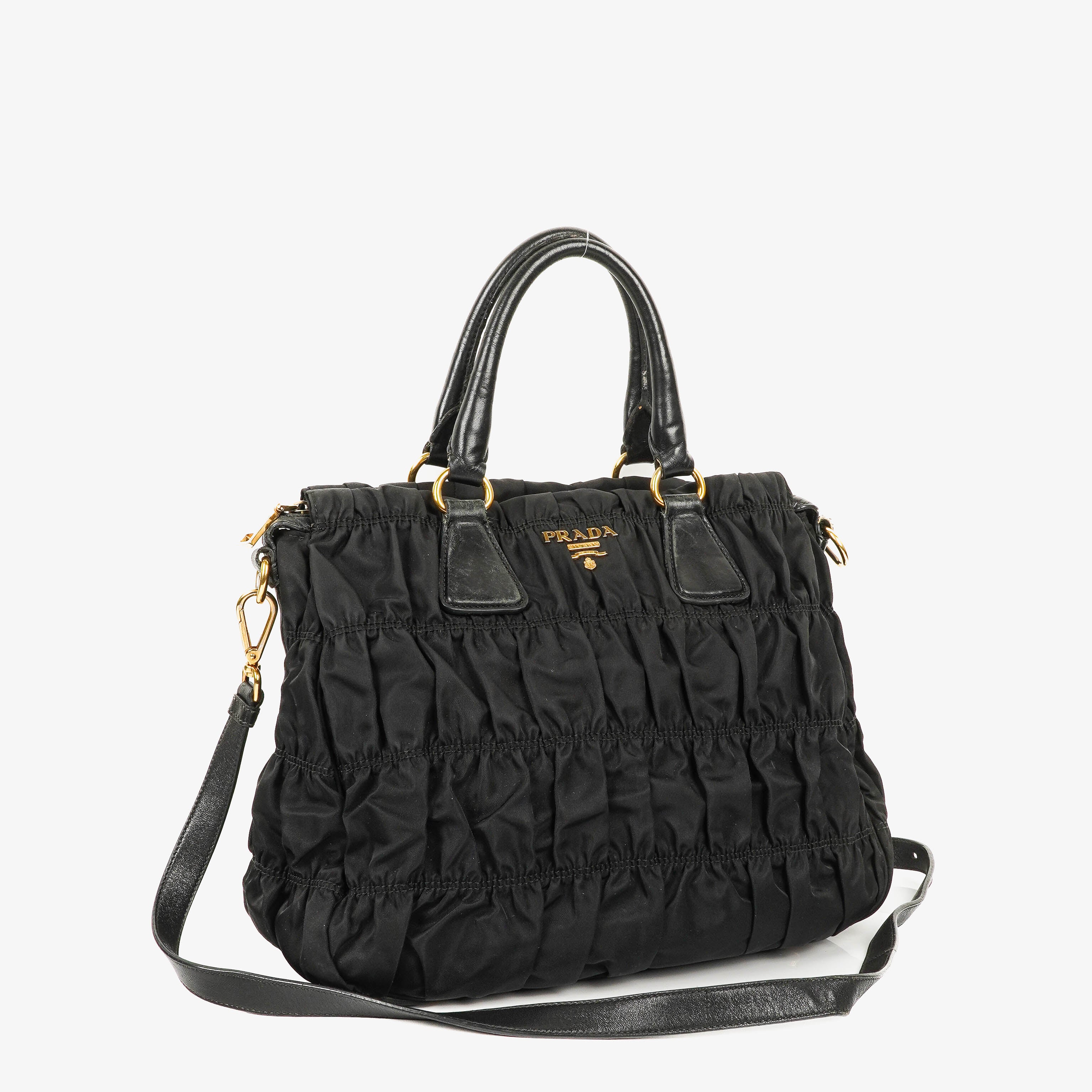 Prada Schwarze Tessuto Gaufre Nylon Tasche