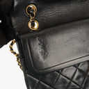 Chanel Vintage Medium Classic Double Flap Bag Black Quilted Leather &nbsp;24K Gold-Plated Hardware