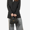 Chanel Flap Bag In Black Quilted Lambskin With Chain Top Handle And 24K Gold-Plated Hardware, 1994-1996