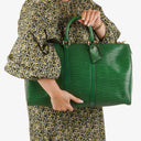 Louis Vuitton Keepall 45 Green EPI Leather Travel Bag