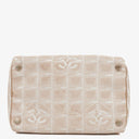 Chanel Beige Nylon CC Logo Travel Line Canvas Vanity Bag