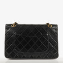Chanel Vintage Medium Classic Double Flap Bag Black Quilted Leather &nbsp;24K Gold-Plated Hardware