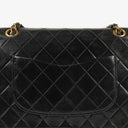 Chanel Vintage Medium Classic Double Flap Bag Black Quilted Leather &nbsp;24K Gold-Plated Hardware