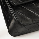 Chanel Vintage Medium Classic Double Flap Bag Black Quilted Leather &nbsp;24K Gold-Plated Hardware