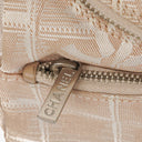 Chanel Beige Nylon CC Logo Travel Line Canvas Vanity Bag