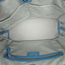 Christian Dior Blue Cannage Quilted Coated Canvas Medium Panarea Tote Bag