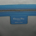 Christian Dior Blue Cannage Quilted Coated Canvas Medium Panarea Tote Bag