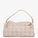 Chanel Beige Nylon CC Logo Travel Line Canvas Vanity Bag