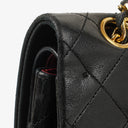 Chanel Vintage Medium Classic Double Flap Bag Black Quilted Leather &nbsp;24K Gold-Plated Hardware