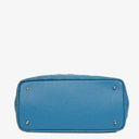 Christian Dior Blue Cannage Quilted Coated Canvas Medium Panarea Tote Bag