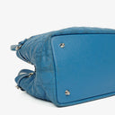 Christian Dior Blue Cannage Quilted Coated Canvas Medium Panarea Tote Bag