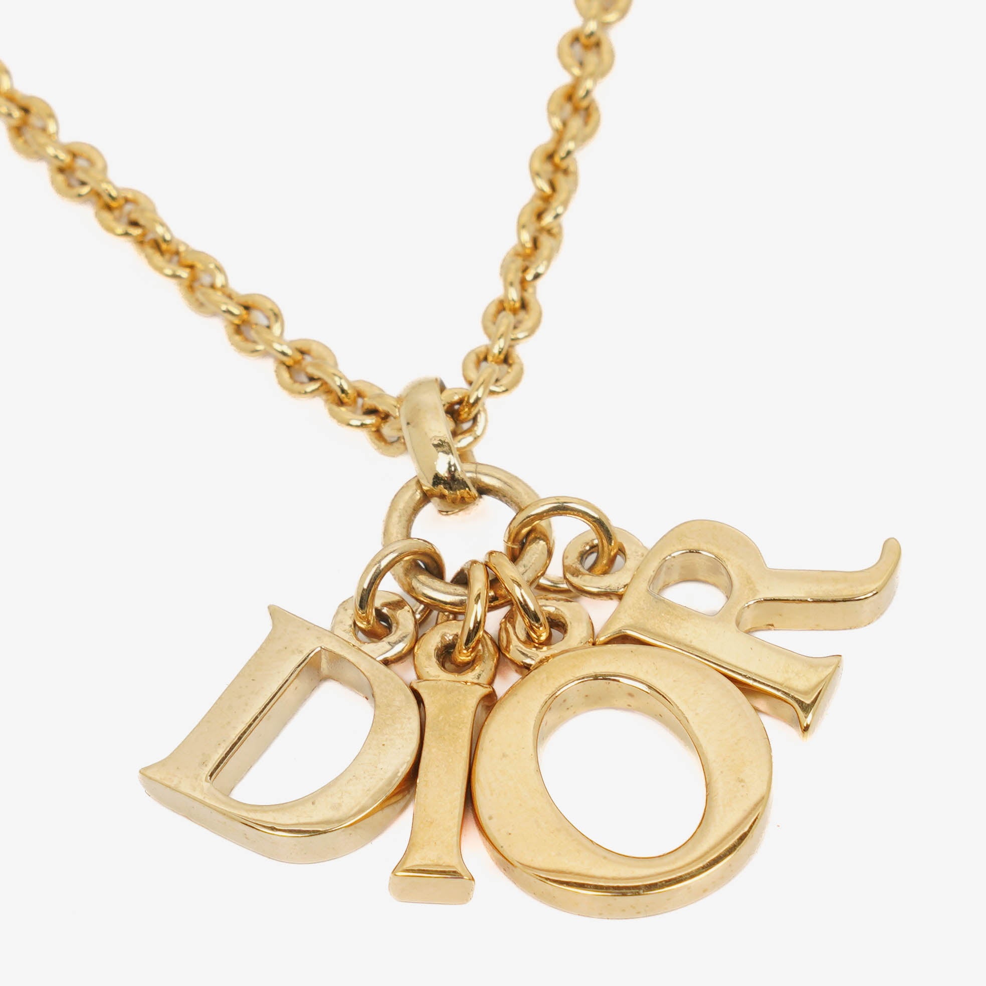 Christian Dior Dior Letters Metal Necklace