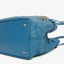 Christian Dior Blue Cannage Quilted Coated Canvas Medium Panarea Tote Bag