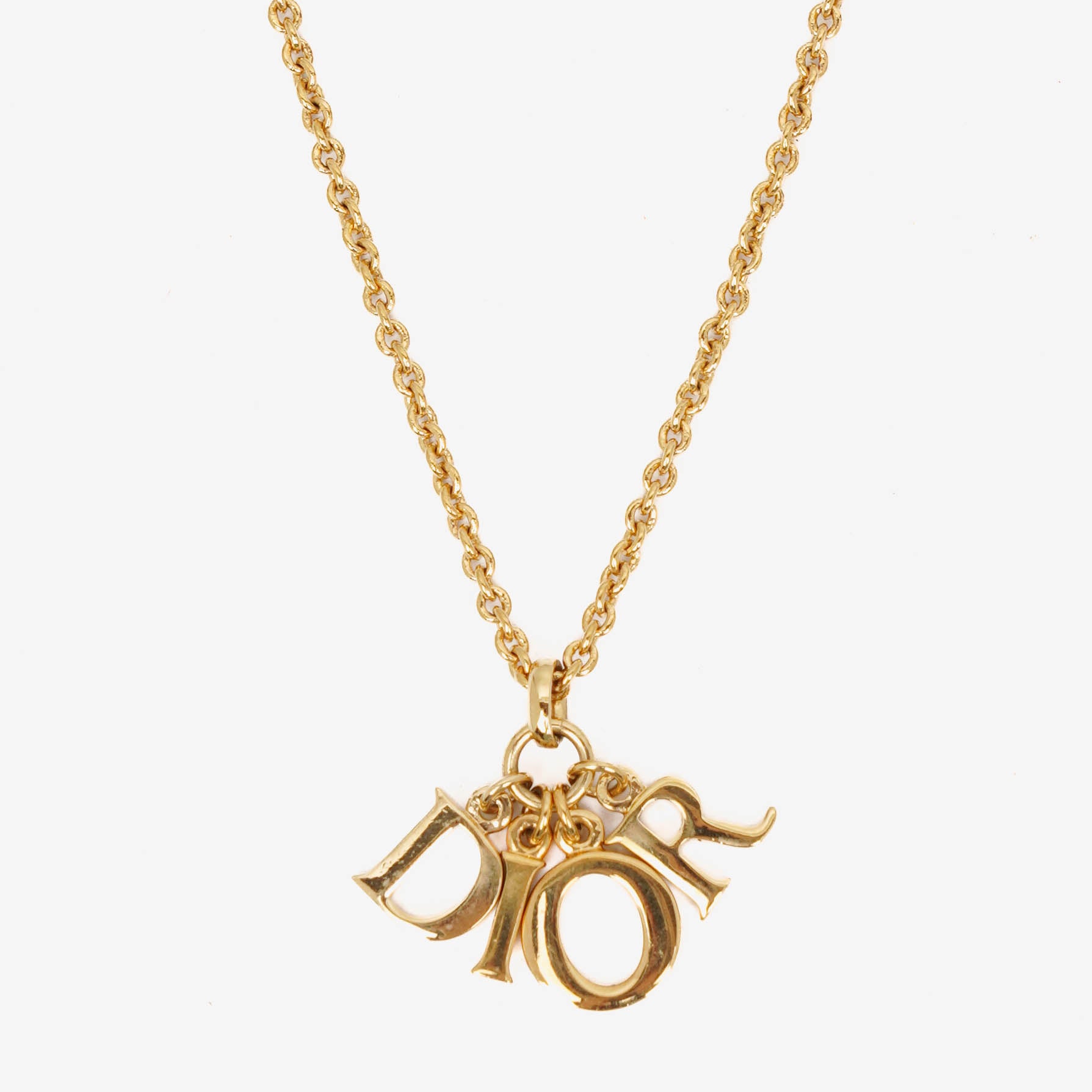 Christian Dior Dior Letters Metal Necklace