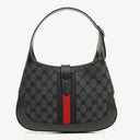 Balenciaga x Gucci Black/Grey Canvas/Leather The Hacker Project 1961 Small Jackie Bag