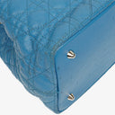 Christian Dior Blue Cannage Quilted Coated Canvas Medium Panarea Tote Bag
