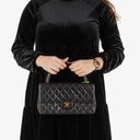 Chanel Classic Kelly Vintage Black Quilted Lambskin With 24K Gold-Plated Hardware