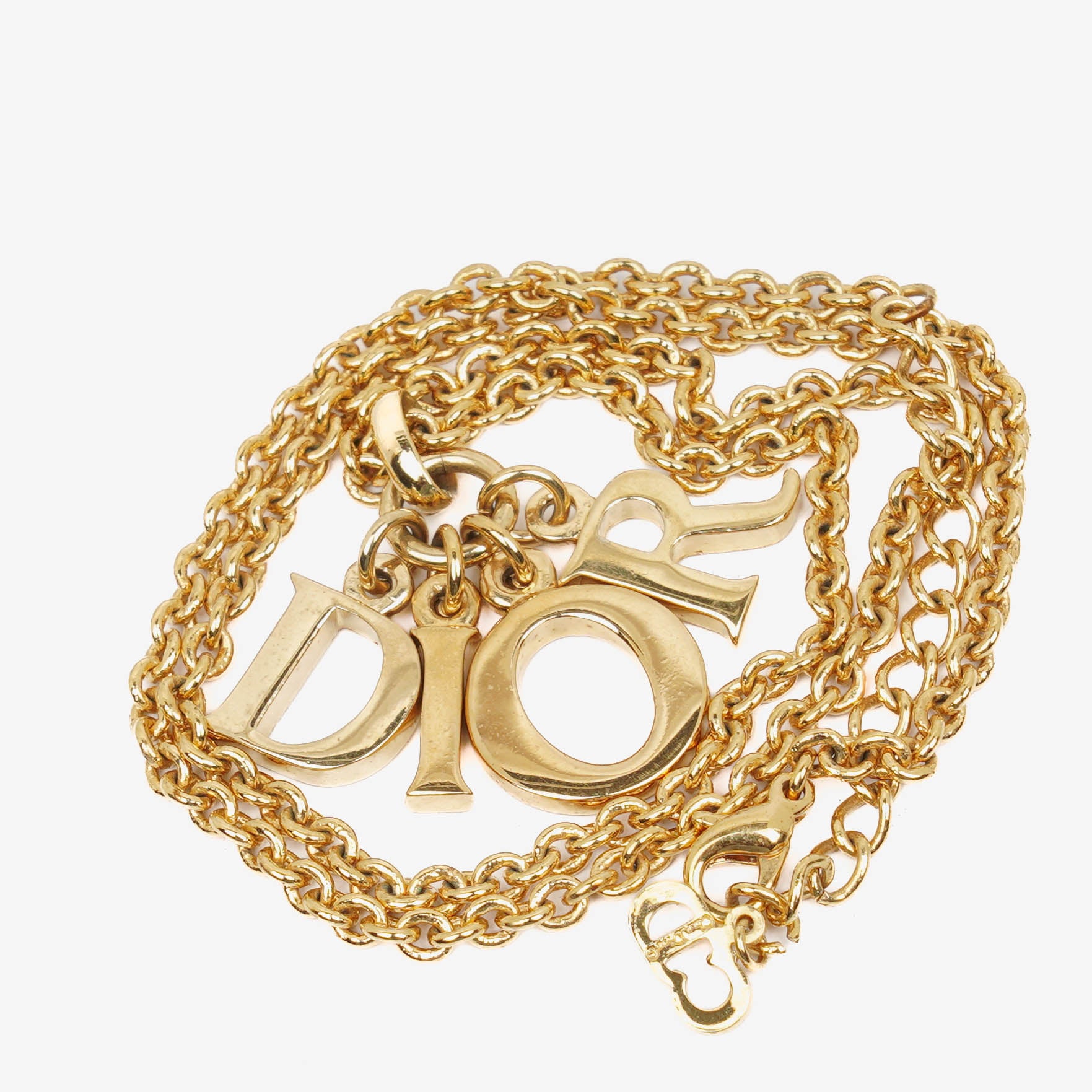Christian Dior Dior Letters Metal Necklace